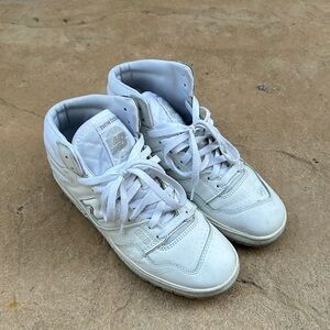 New Balance White High-Top Sneakers